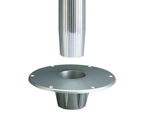 30" Stowable Pedestal Table Kit w/ Flush Mount Base, Table Support & Fluted Anodized Tube