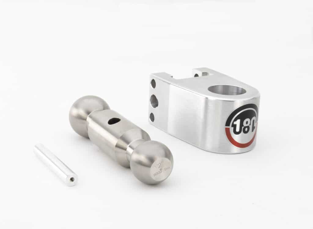 Weigh Safe 180° Aluminum Dual Tow Ball Hitch (Chrome-Plated Steel)