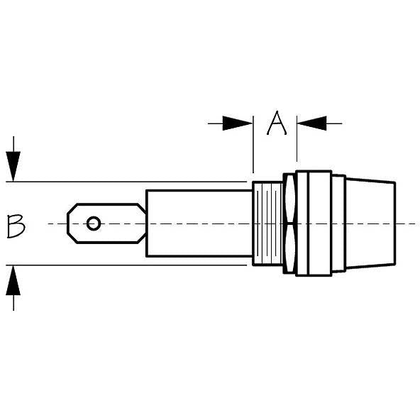 Sea-Dog, Fuse Holder, Round, w/Screw On Cap, Spade Terminal, 12 Volt, 10 Amp