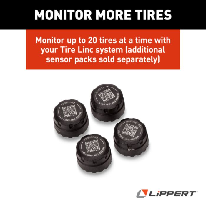 Lippert Tire Linc® RV Tire Pressure and Temperature Monitoring System (TPMS)
