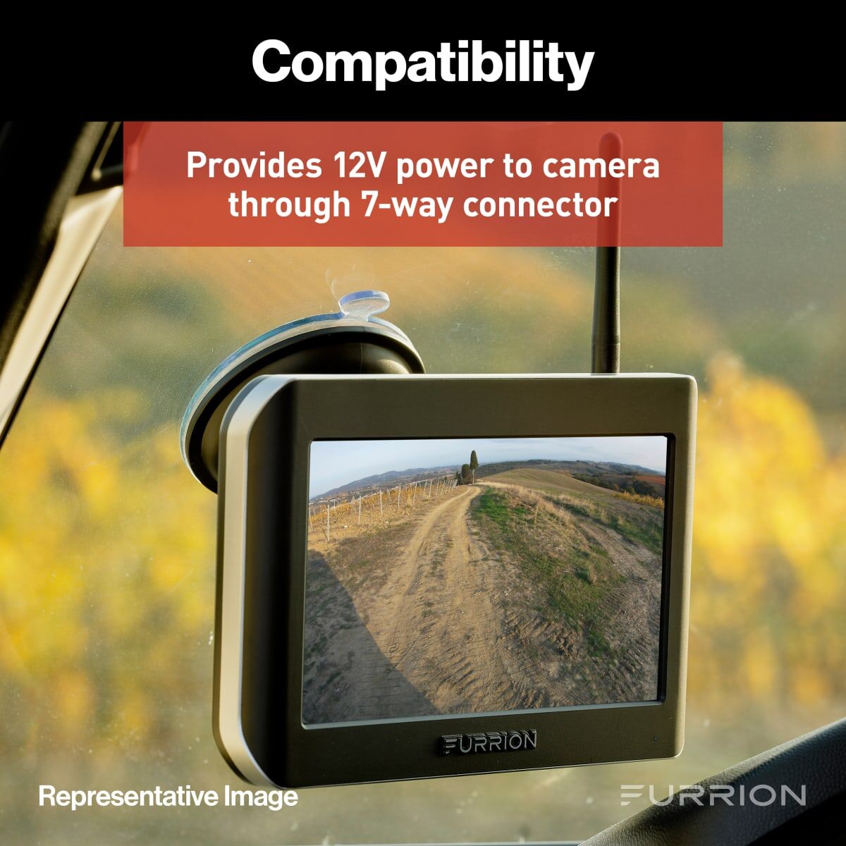 Furrion Vision S® 7-Way Adapter with Power Switch for RV Camera System #F2BC004XXBK