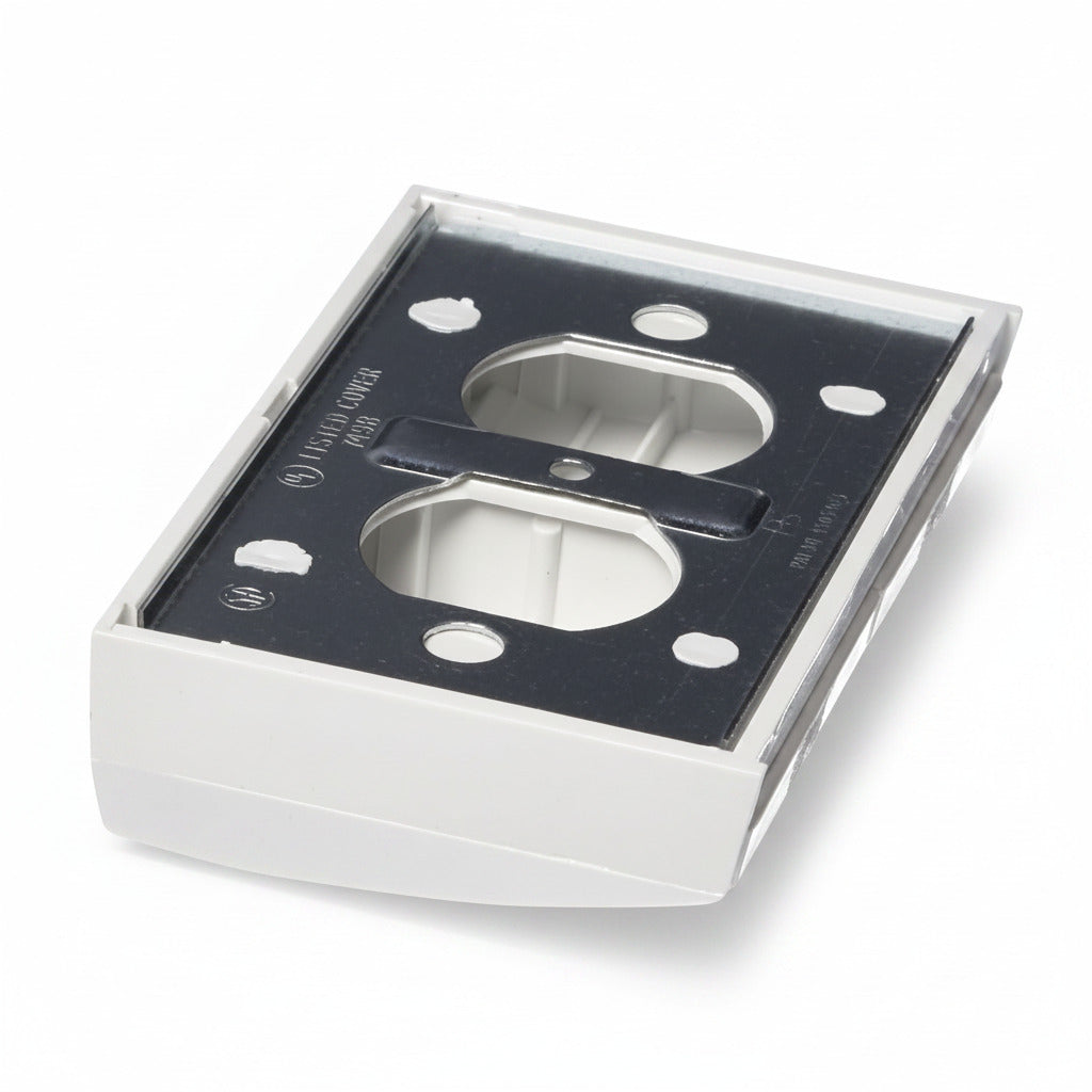 Waterproof White Snap Cover-Plate back
