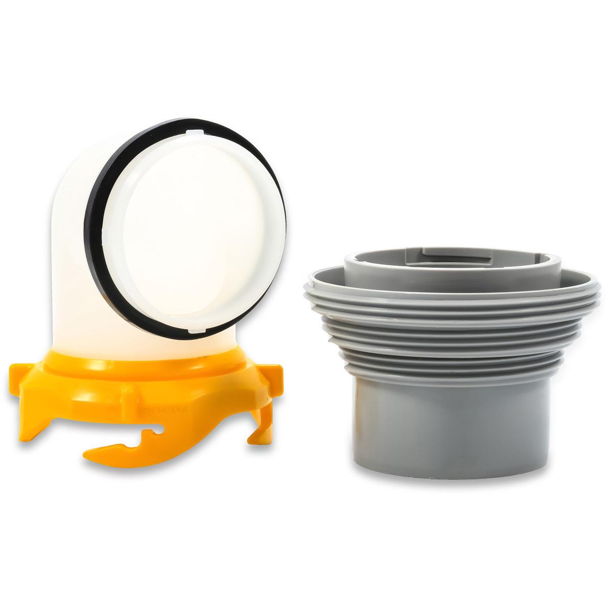 Camco Revolution Bayonet Elbow - RV Sewer Hose Fitting with 4-in-1 Adapter
