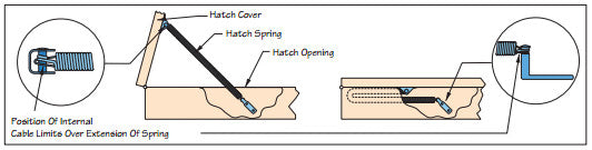 Stainless Hatch Spring 11-5/8 in.