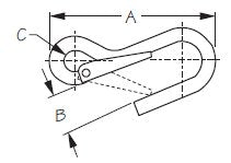 Sea-Dog, Spring Hook, Carabiner, 4-1/16