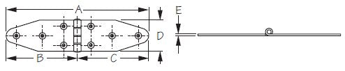Sea-Dog, Heavy Duty Strap Hinge, 7-1/8
