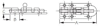 Sea-Dog, Barrel Bolt, 2-7/8