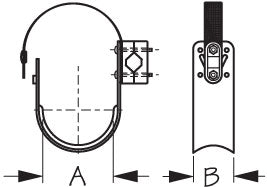 Sea-Dog, Rail Mount Ring Buoy Bracket, 3-7/8