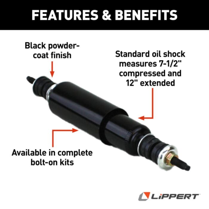 Lippert Standard Replacement Shock - Black #283271