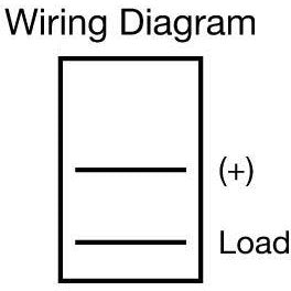 JR Products Labeled 12V On/Off Switch, White