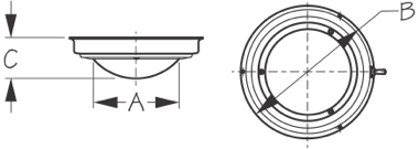 Sea-Dog, 12 Volt Day / Night LED Interior Dome Light, Stainless Steel, 5"