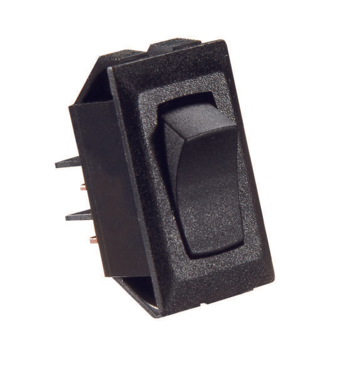 Black Rocker Switch, 10 A, Momentary On/Off - SPST - Cut-Out .550" x 1.125"