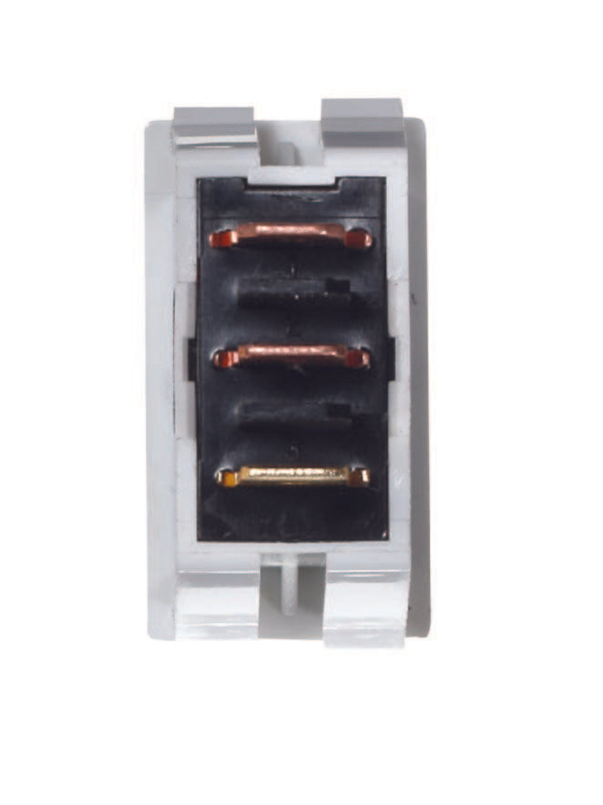 White w/Red Rocker Switch, 10A, Illuminated On/Off - SPST - Cut-Out .550" x 1.125"