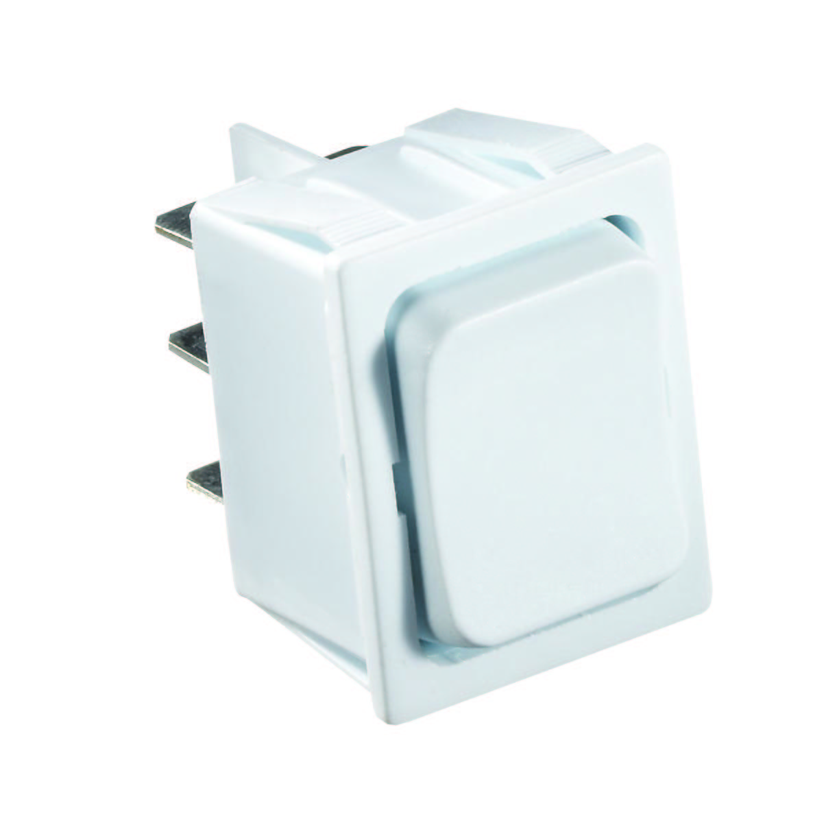 White Rocker Switch, 5 A, Momentary On/Off Momentary On - DPDT - Cut-Out .872