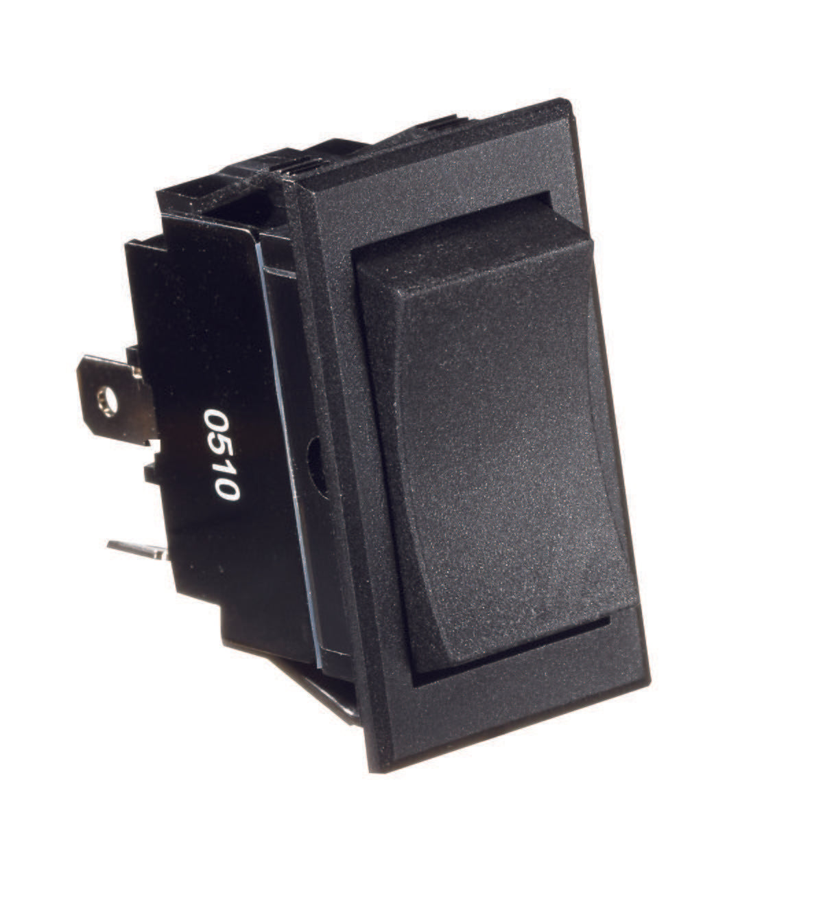 Black Rocker Switch, 20A, 4 X Terminal, Momentary On/Off/Momentary On. Cut-Out 1.46