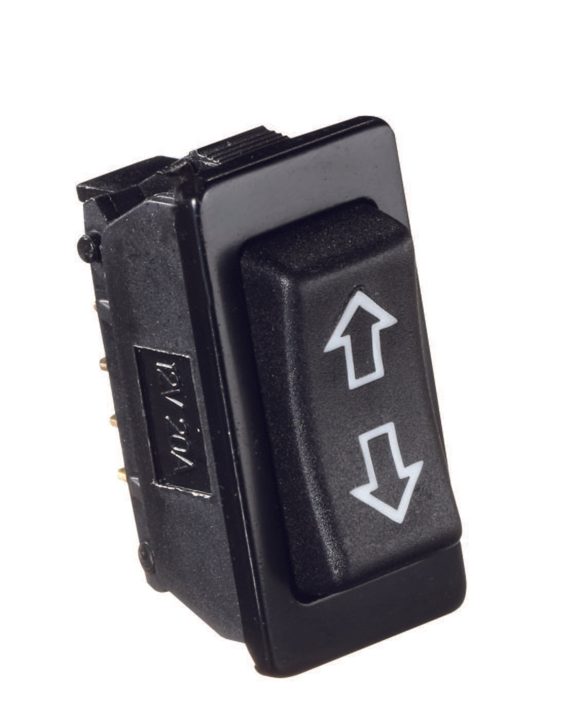 Black Rocker Switch -20 Amp Continuous, 40 Amp Peak. In-Line 5 PIN - Cut-Out 1.52" x 0.73".