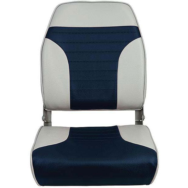 Springfield High Back Folding Seat, Blue / Gray