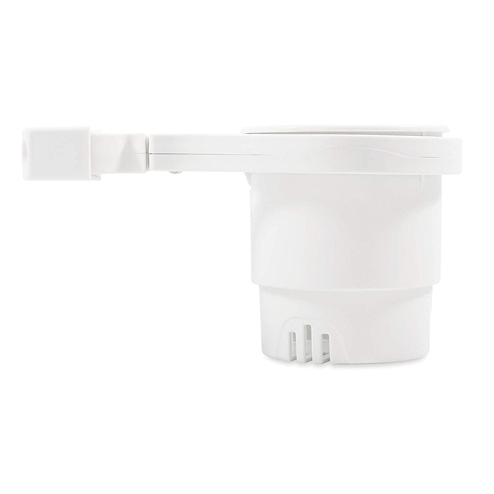 Small Clamp-On Cup Holder, Rail Mount, White