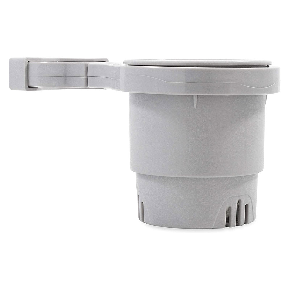 Small Clamp-On Cup Holder, Rail Mount, Gray