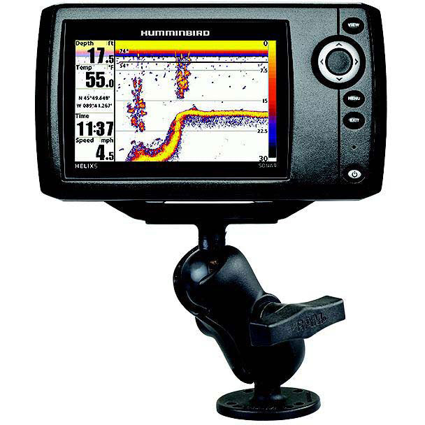 RAM 1.5" Ball Mount with 2.5" Round Base & 2" x 4" Plate for the Humminbird Helix 7 ONLY