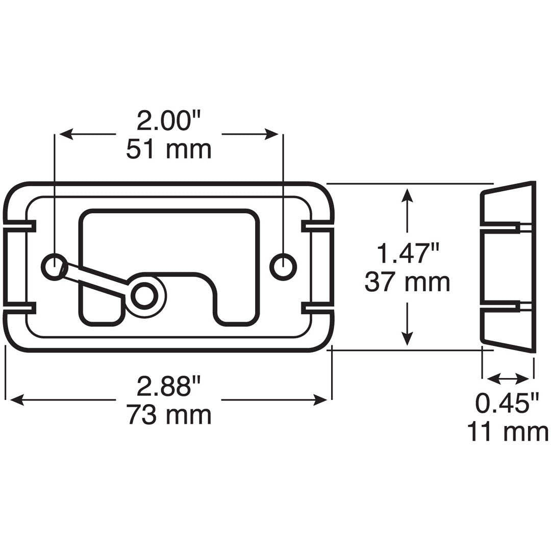Anderson V203KR LED Sealed Clearance/ Side Marker Light Assembly w/Black Bracket, Red