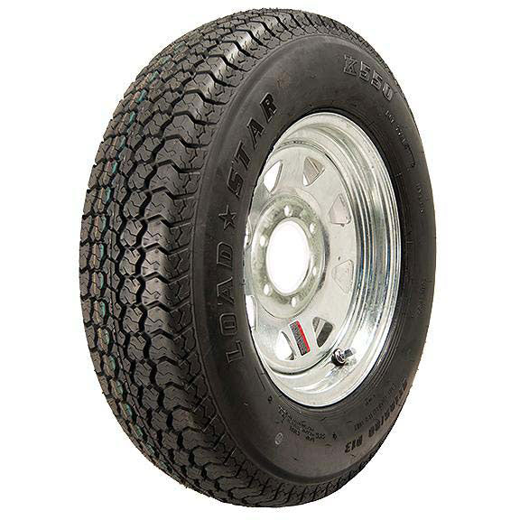 Loadstar Bias Tire and Wheel (Rim) Assembly ST225/75D-15 With Galvanized Spoke Wheel