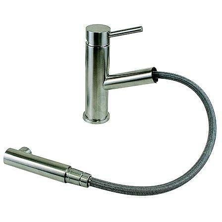 Scandvik 74122 Nordic Pull-Out Galley Mixer, Brushed Stainless Steel