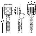 Sea-Dog 4053003 LED Rechargeable Handheld Flood Light, 12/120V