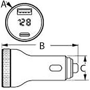 Seadog XXX USB 3.0 & USB-C Power Plug w/Volt Meter