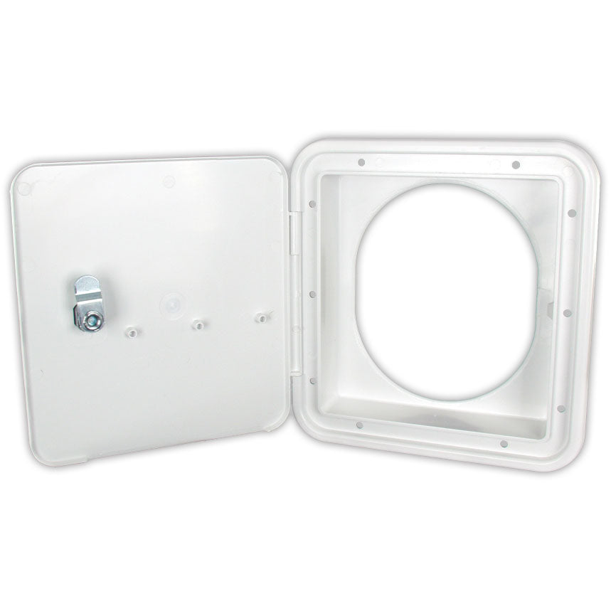 865-94304 Fuel Hatch w/Oval Back, Polar White