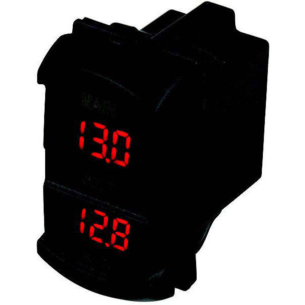 Cobra Dual Voltmeter - Rocker Switch Style