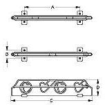 Sea-Dog 3256241 4-Rod Storage Rack
