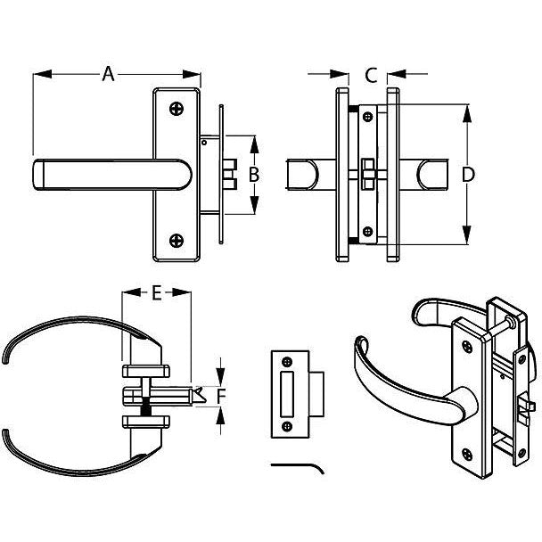 Seadog 2216101 Door Handle Latch