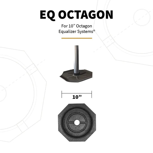 EQ Octagon 10" Permanent RV Jack Pads (4-pack)
