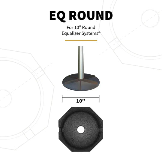 EQ Round 10" Permanent RV Jack Pads (4-pack)