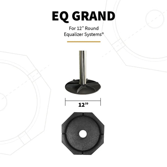 EQ Round 12" Permanent RV Jack Pads (4-pack)