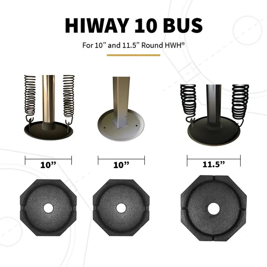 HiWay 10 Bus Permanent RV Jack Pads (4-pack)
