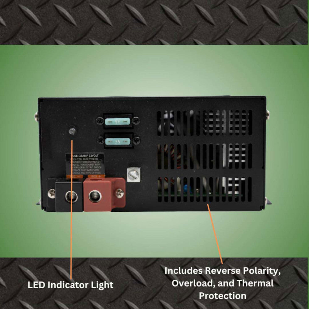 Powermax RV Converter | 55 Amp | 12V Power Converter Smart Battery Charger | 110V AC to 12V