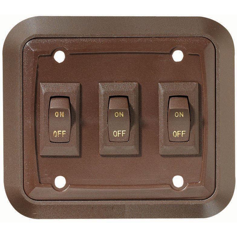 Wall Plate Switch, Triple, 3.53