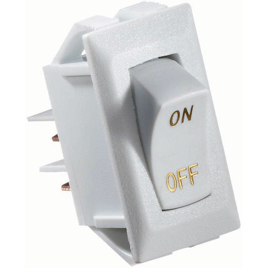 Rocker Switch 10 A, On/Off - SPST - Cut-Out .550" x 1.125"