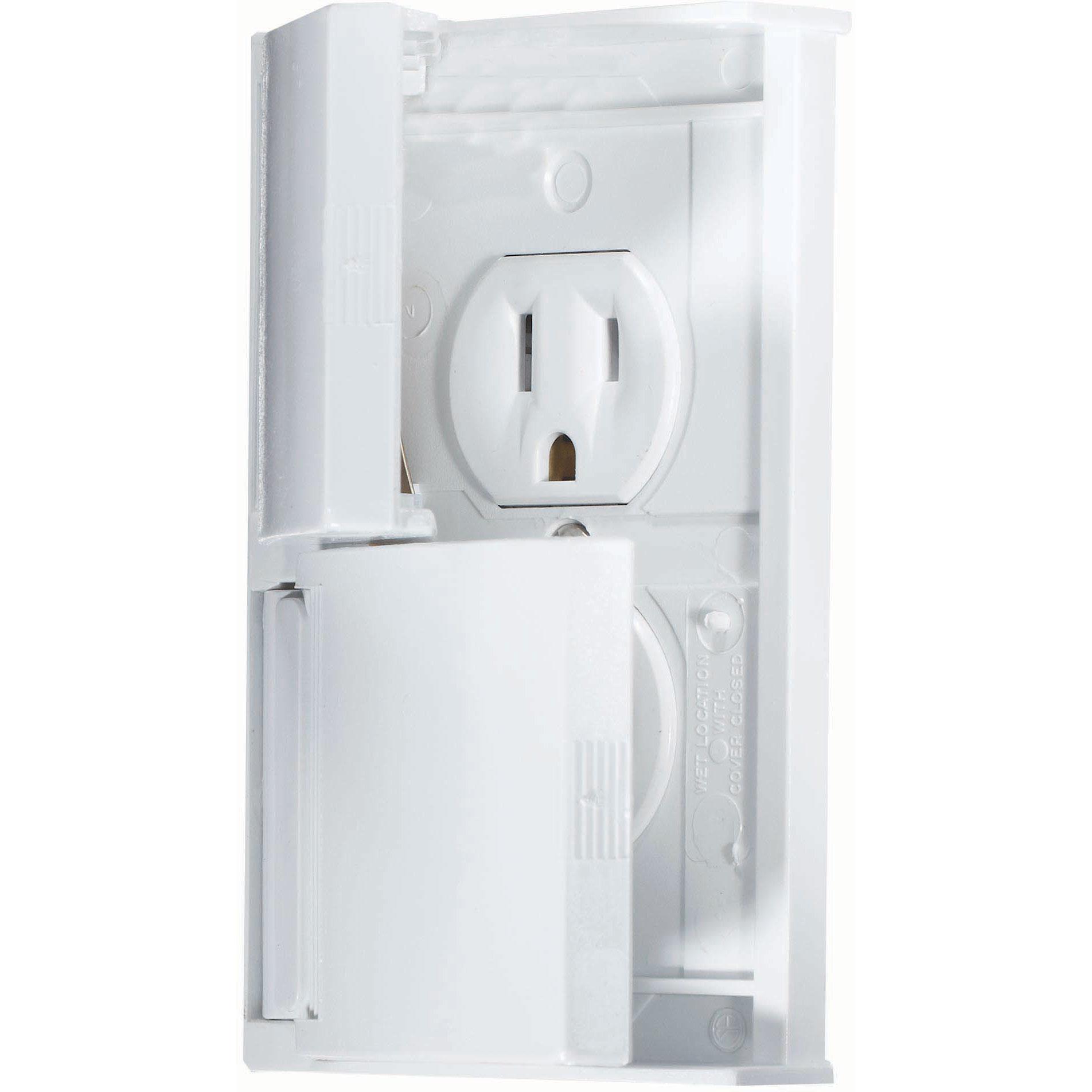 Weatherproof Dual Outlet w/ Snap Cover-Plate