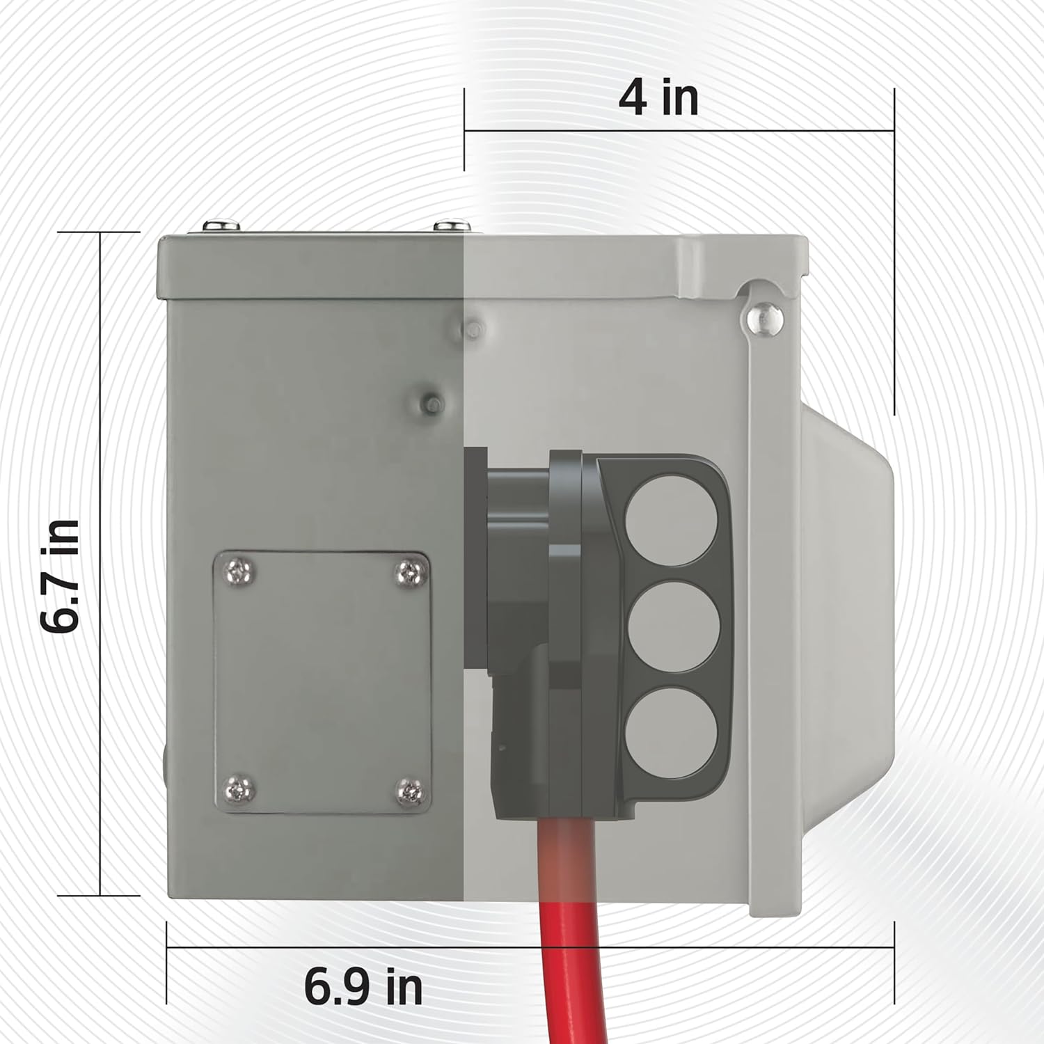 Energizer 50A Outdoor Outlet Box for EV and RV Vehicles 250V 14-50R