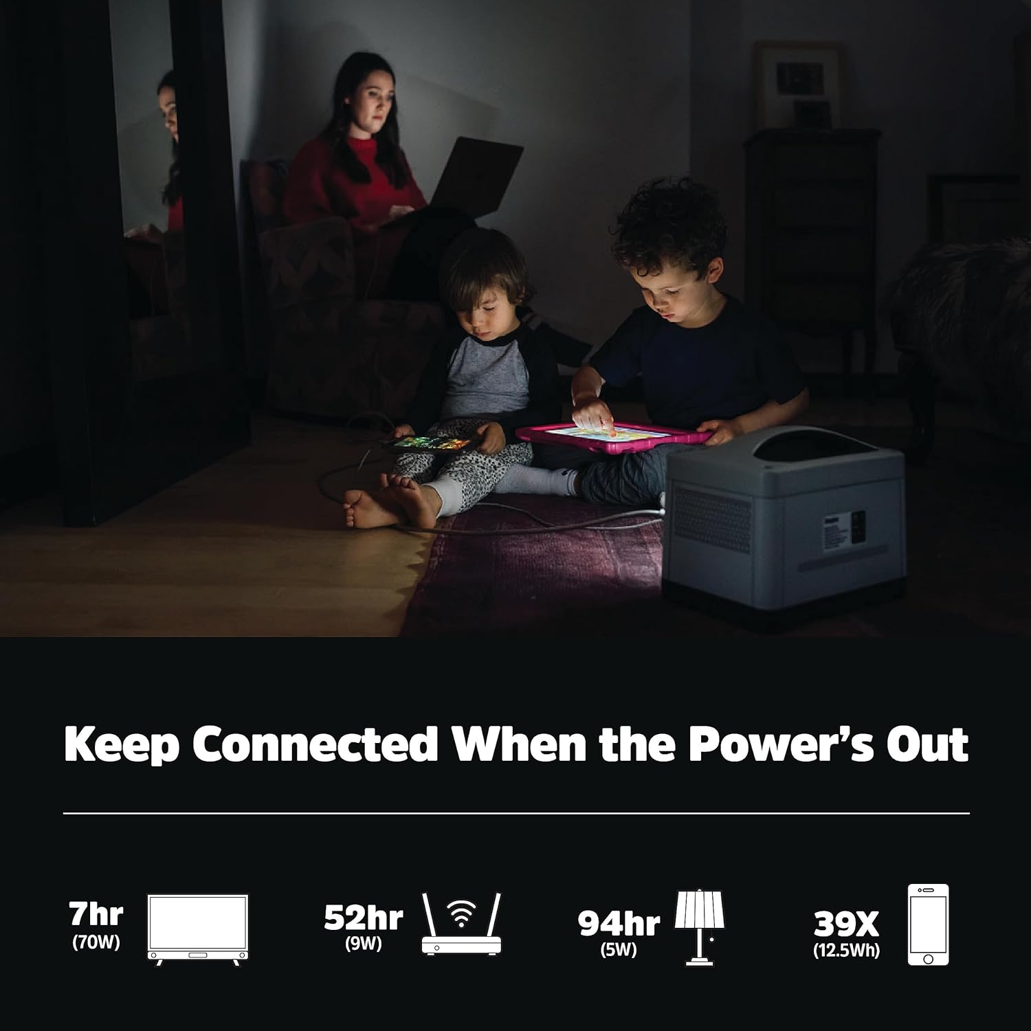 Energizer Arc5 LiFePO4 Portable Power Station with 9 Output Ports, 537.6Wh, 500W