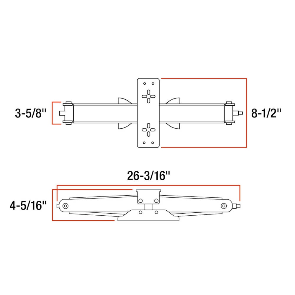 RV 24" Manual Scissor Jack Kit (Single)