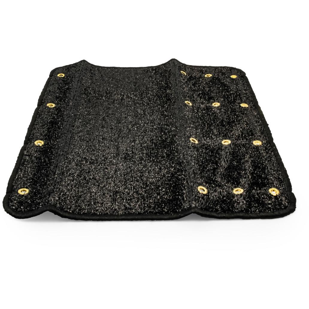 Camco Step Rug, Premium, Turf with UV and TPE, Hemmed, 22" x 23", Black (E/F)