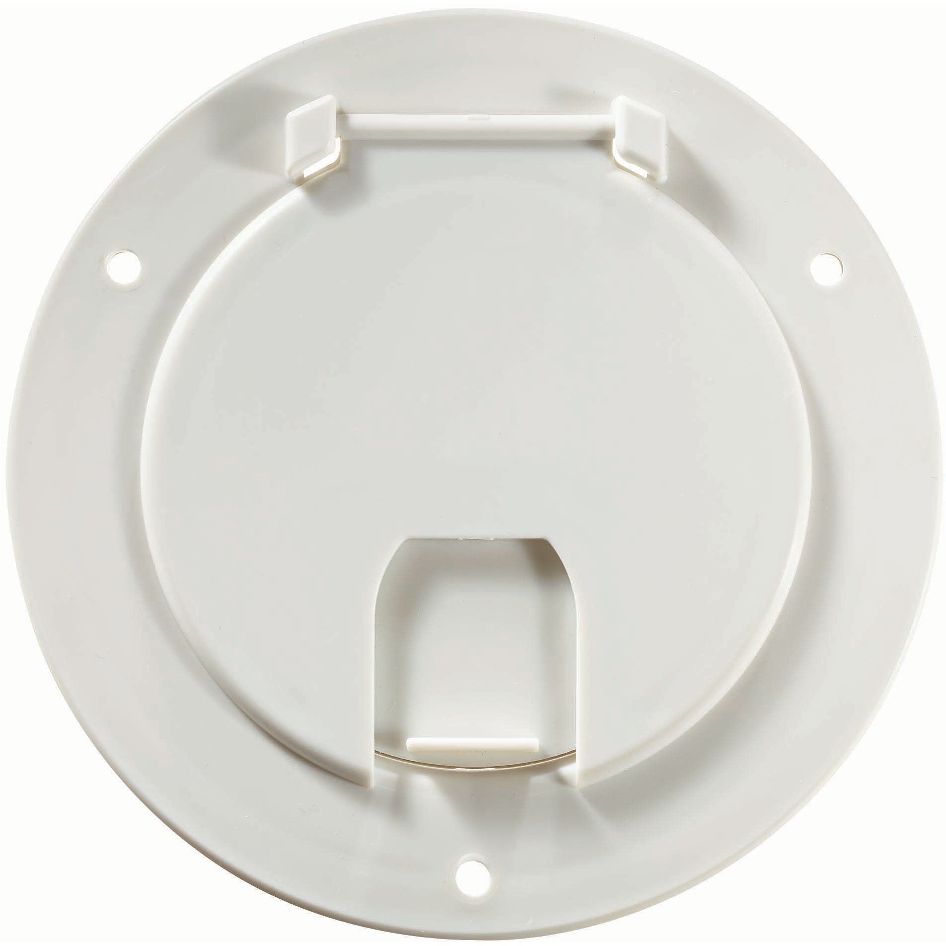 Deluxe Cable Hatch, Round, 5.2" x 2.6" (Replaceable Lid)