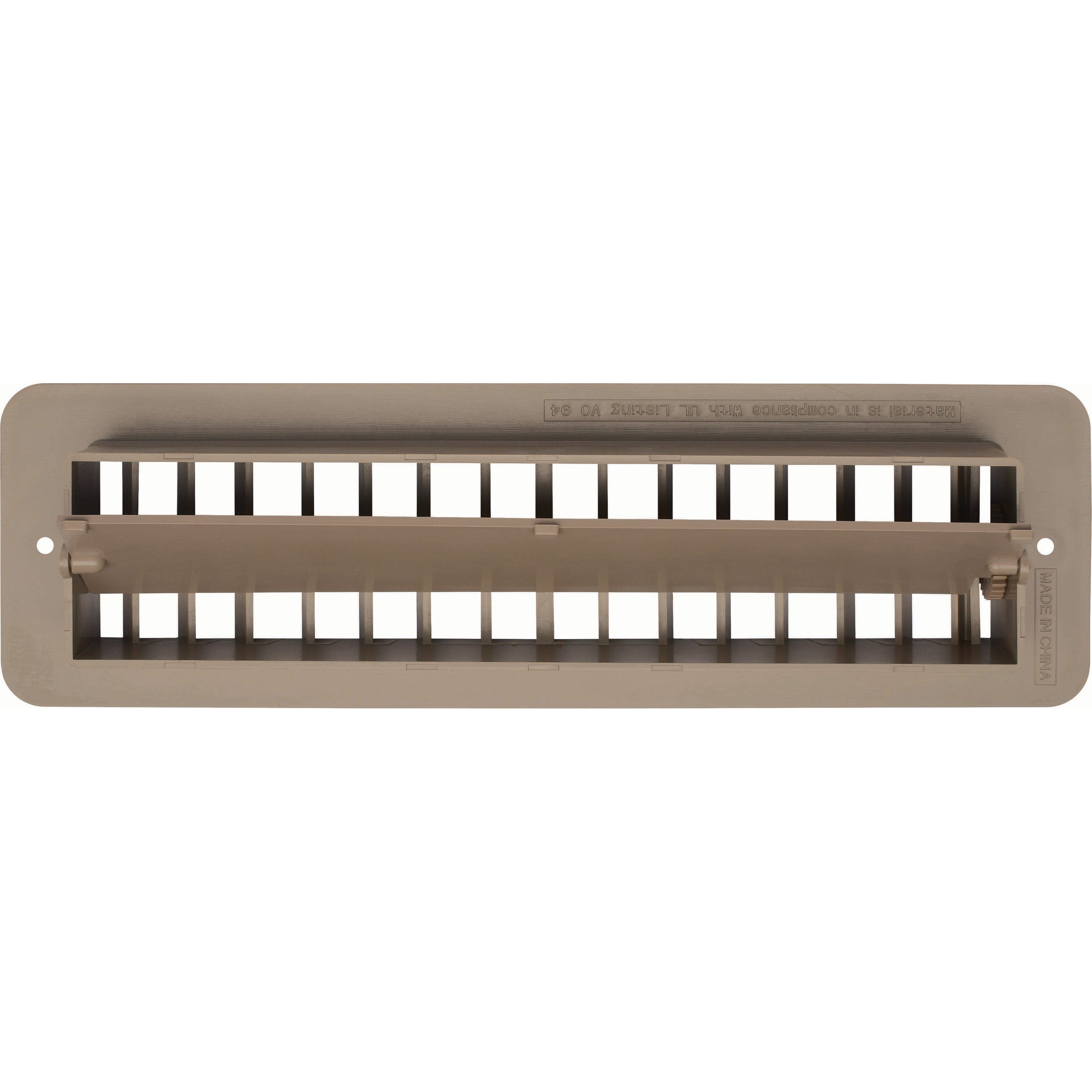 Vent Register, Plastic, Damp 2.25"x10"