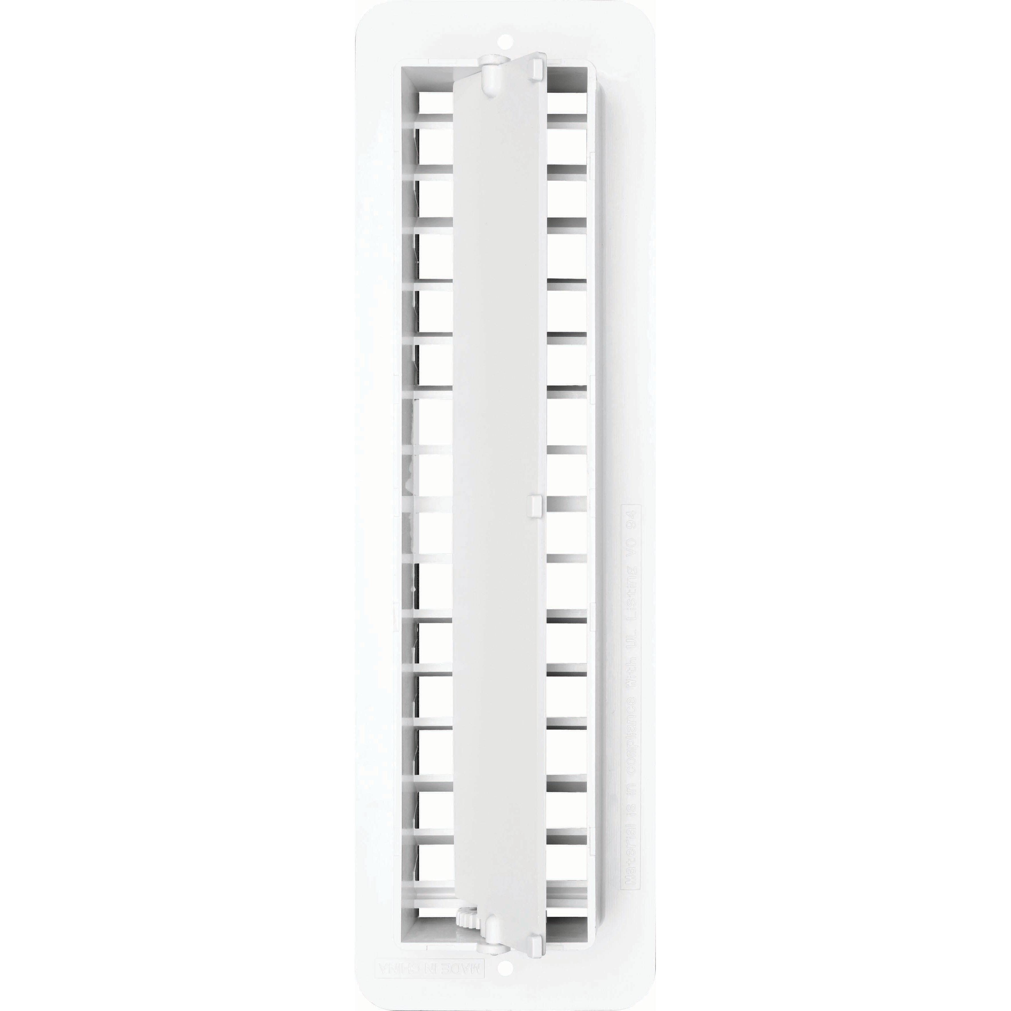 Vent Register, Plastic, Damp 2.25"x10"