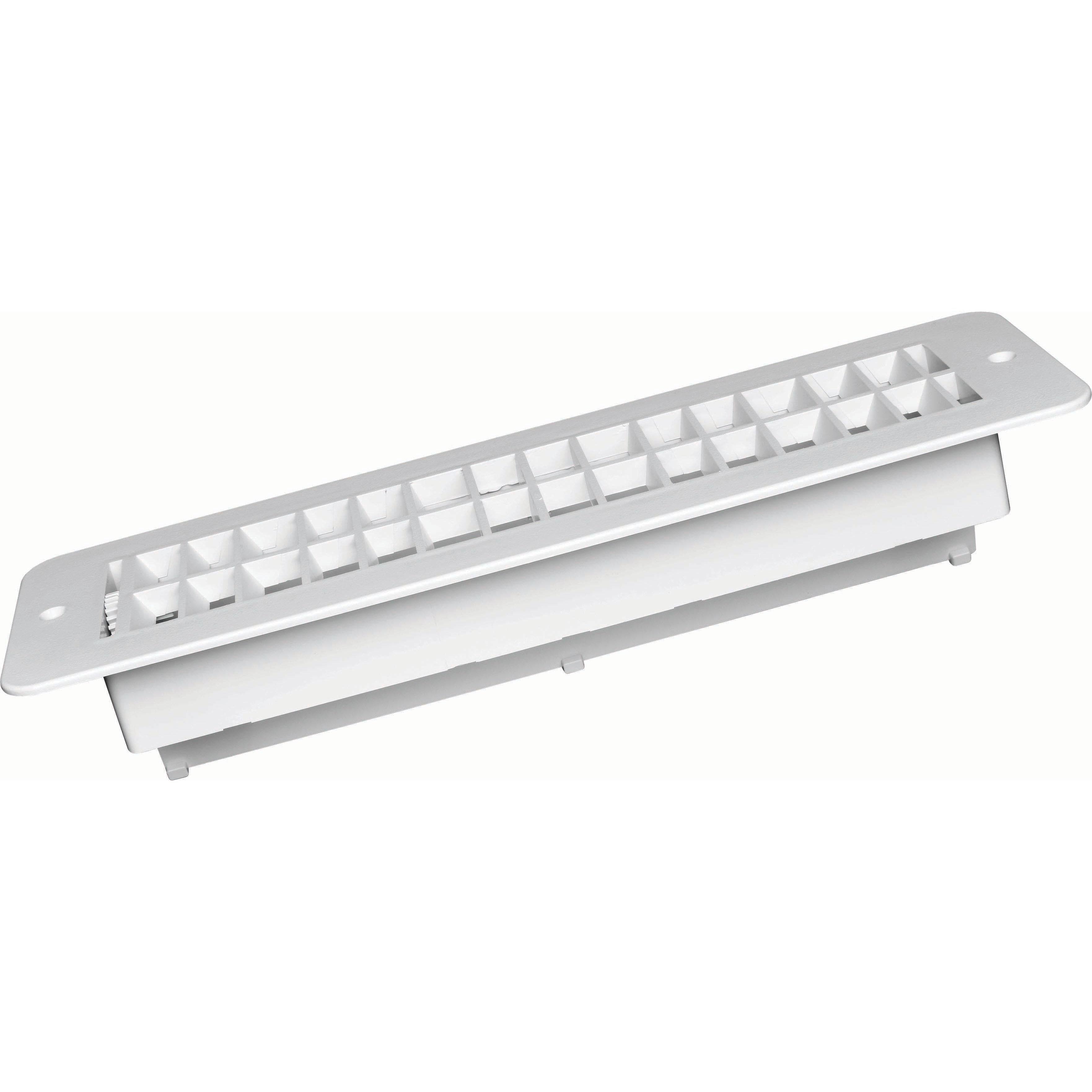 Vent Register, Plastic, Damp 2.25"x10"