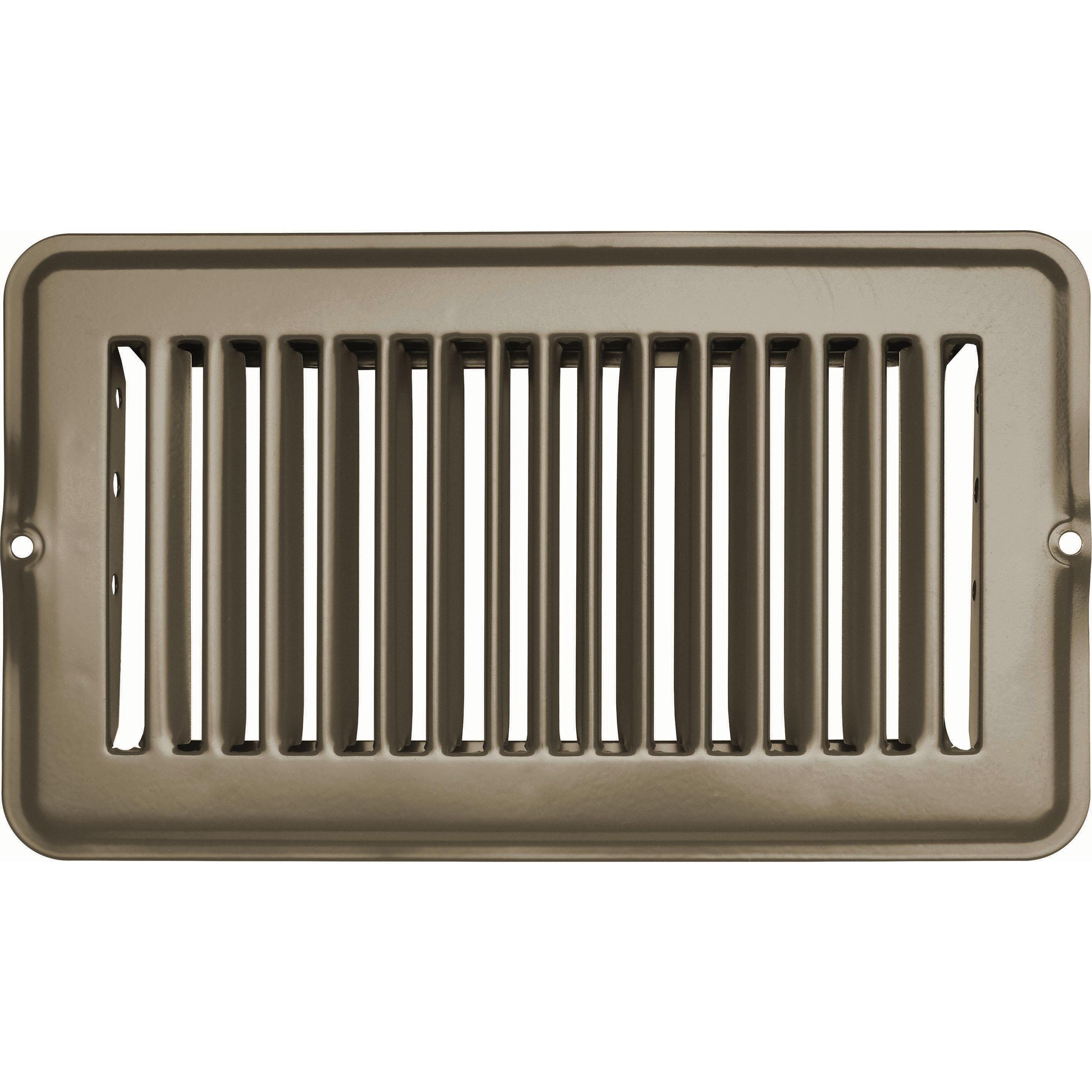 Vent Register, Tan, Metal, Undamp 4"x8"
